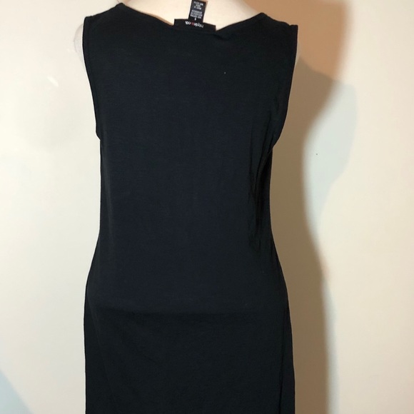 Style & Co. sleeveless midi summer sun dress crochet collar Small black Boho - Picture 5 of 7